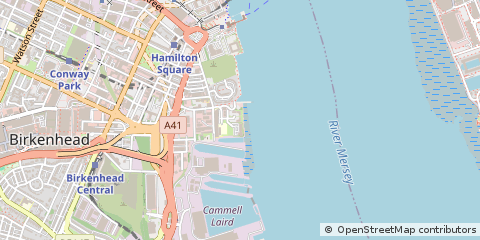 Map of Birkenhead, Wirral