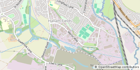 Map of Derbyshire