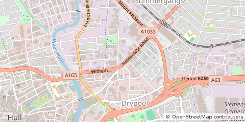 Map of Hull, East Yorkshire