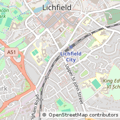 Map of Lichfield