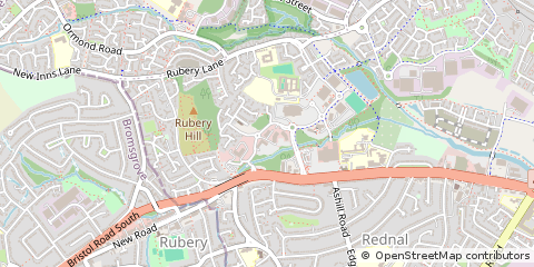 Map of Rubery, Birmingham