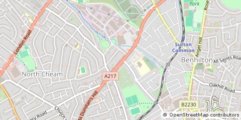 Map of Sutton, Surrey