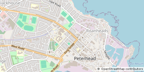 Map of Peterhead, Aberdeenshire