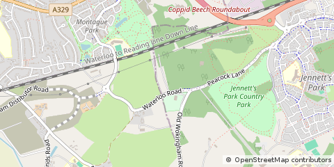 Map of Wokingham, Berks