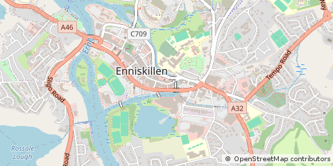 Map of Enniskillen, County Fermanagh