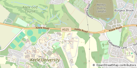 Map of Keele, Staffordshire
