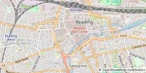 Map of Reading, Berkshire