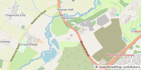 Map of Ware, Beds