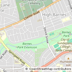 Map of Sunderland, Tyne & Wear