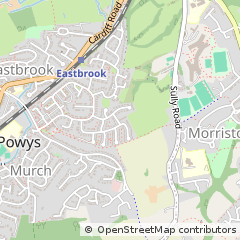 Map of Dinas Powys, South Glamorgan