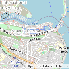 Map of Penarth, South Glamorgan