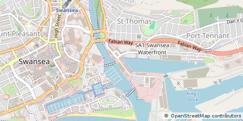 Map of Swansea, Ceredigion