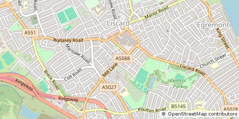 Map of Wallasey