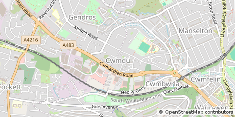 Map of Swansea