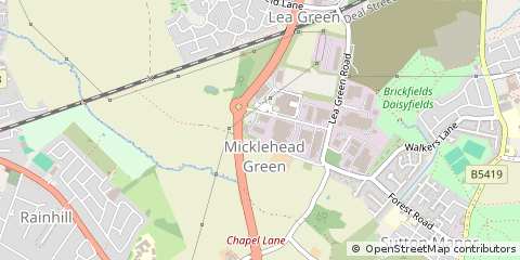 Map of ST Helens, Merseyside