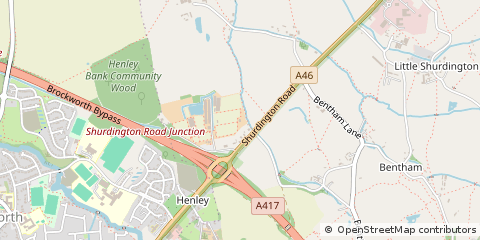 Map of Cheltenham, Gloucestershire