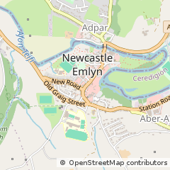Map of Newcastle Emlyn