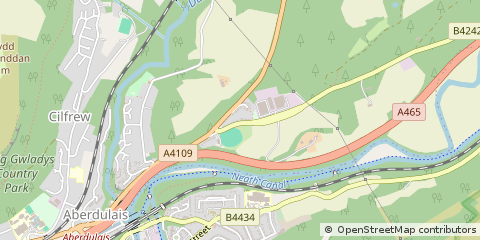 Map of Neath, South Wales