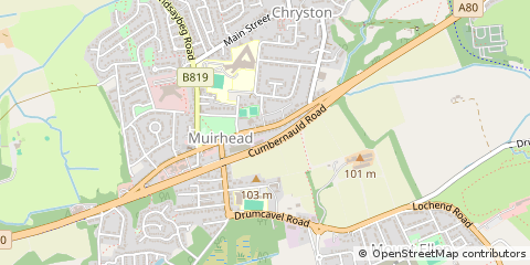 Map of Glasgow, Lanarkshire
