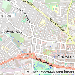 Map of Chesterfield, Derbyshire