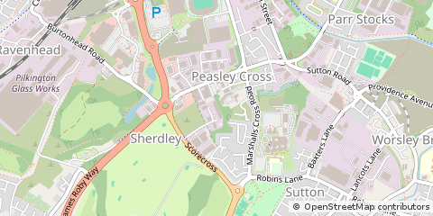 Map of ST. Helens, Merseyside