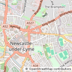 Map of Newcastle Under Lyme, Staffordshire