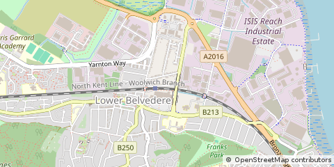 Map of Station Road North, Belvedere, Kent