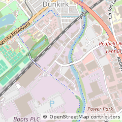 Map of Nottingham, Nottinghamshire