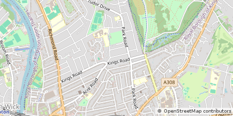 Map of Kingston Upon Thames, Surrey
