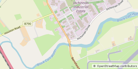 Map of Renfrew, Renfrewshire