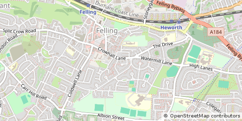 Map of Gateshead