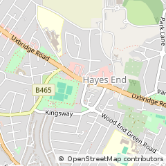 Map of Hayes, Middlesex