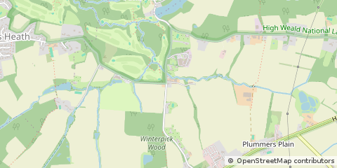 Map of Horsham, West Sussex