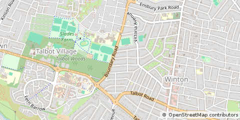 Map of Bournemouth, Dorset