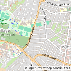 Map of Bournemouth, Dorset