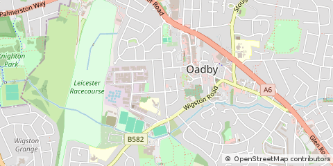 Map of Leicester, Leicestershire