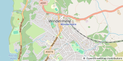 Map of Windermere, Cumbria