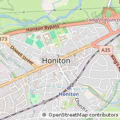 Map of Honiton, Devon