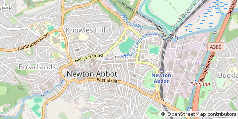 Map of Newton Abbot, Devon