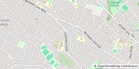 Map of Nottingham, Nottinghamshire