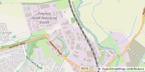 Map of Wellingborough, Northamptonshire