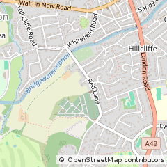 Map of Warrington, Cheshire
