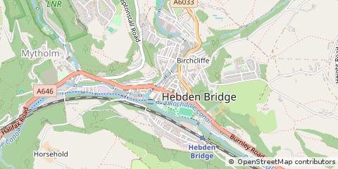 Map of Hebden Bridge, West Yorkshire
