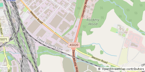 Map of Crewe, Cheshire