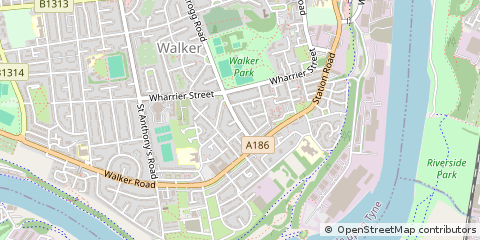 Map of Newcastle Upon Tyne
