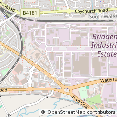 Map of Bridgend, MID Glamorgan
