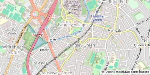 Map of Oldbury Warley, W Midlands