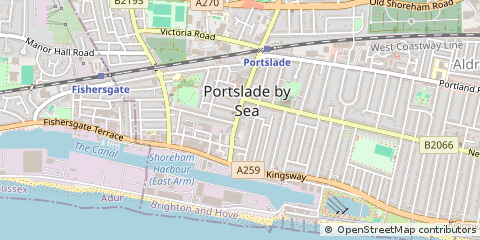 Map of Hove, East Sussex