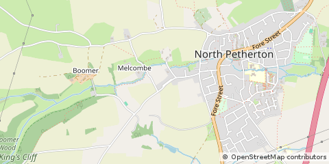 Map of Bridgwater, Devon