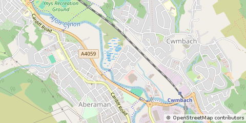 Map of Aberdare, MID Glamorgan